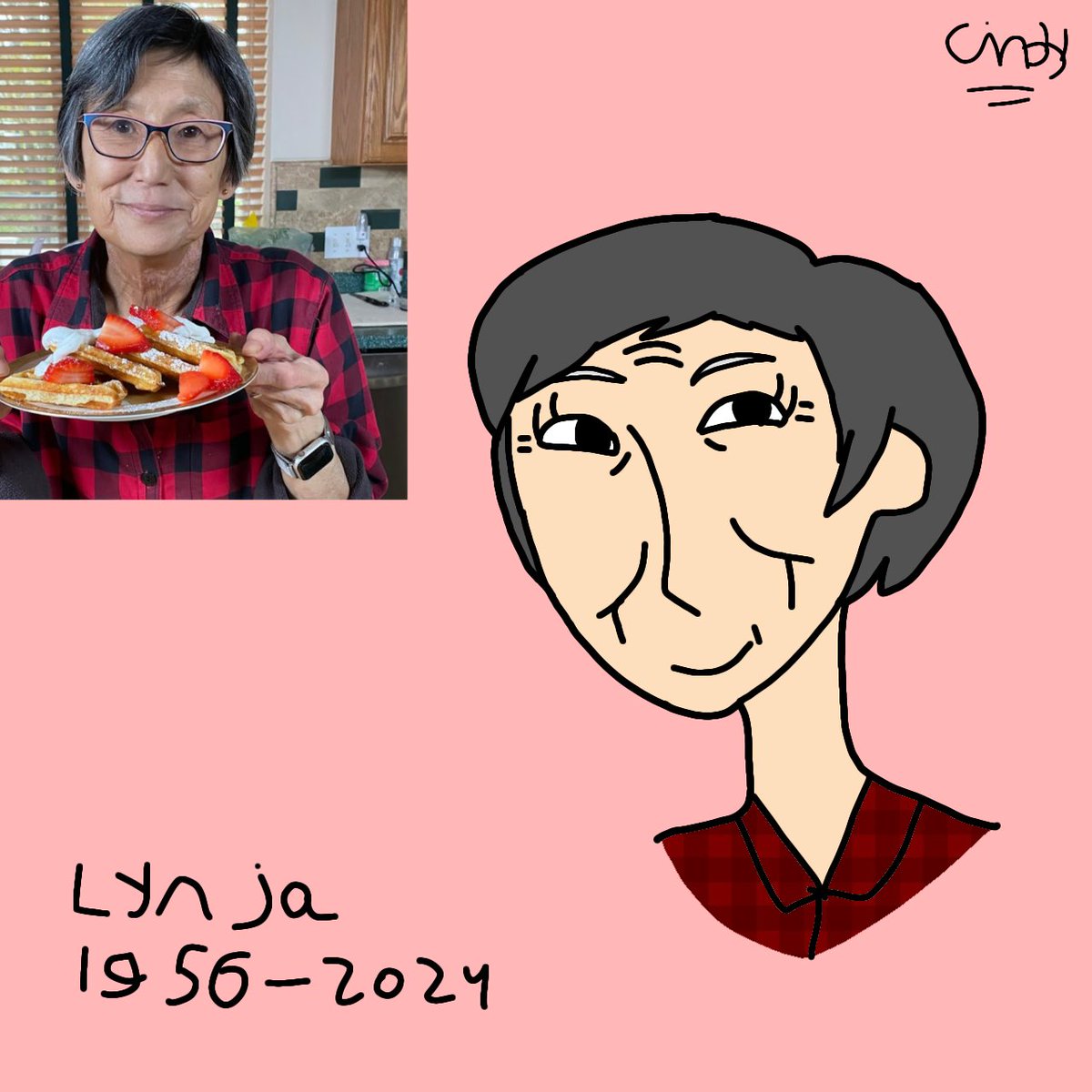 Cindythecatpink's tweet photo. Tribute for Lynja 

She is my favorite cooking TikTok🤍

#cookingwithlynja #cindythecatpink #cindythecatpinkart #tribute https://t.co/QJHaW42Ids