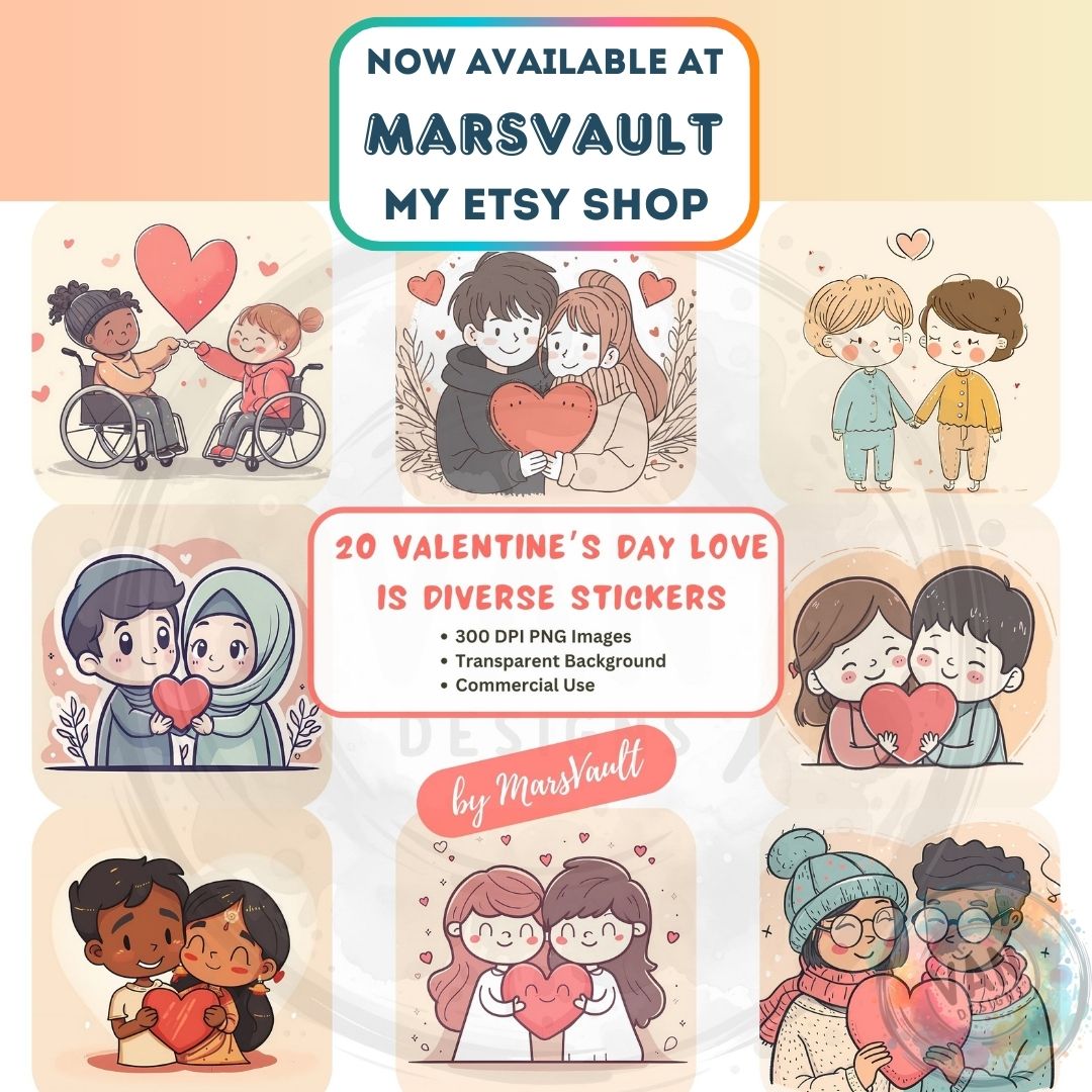 💕Spread love with our Valentine's Day Sticker Pack! 💌 Featuring 20 diverse & adorable designs, perfect for gifts and crafts ❤️💙💚🤎💜💛🧡 Visit us at: marsvault.etsy.com/listing/164842… #ValentinesDay #Stickers #EtsySeller  #EtsyCommunity