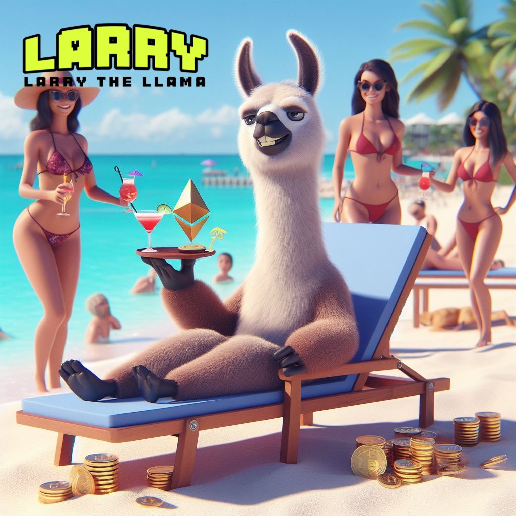 🌴 Chillin' in the Bahama-llamas, soaking up the sun while we buy and pump $LARRY. Llamas sure know how to turn a weekend into a crypto party! 🦙💰 #LarryTheLlama 🚀