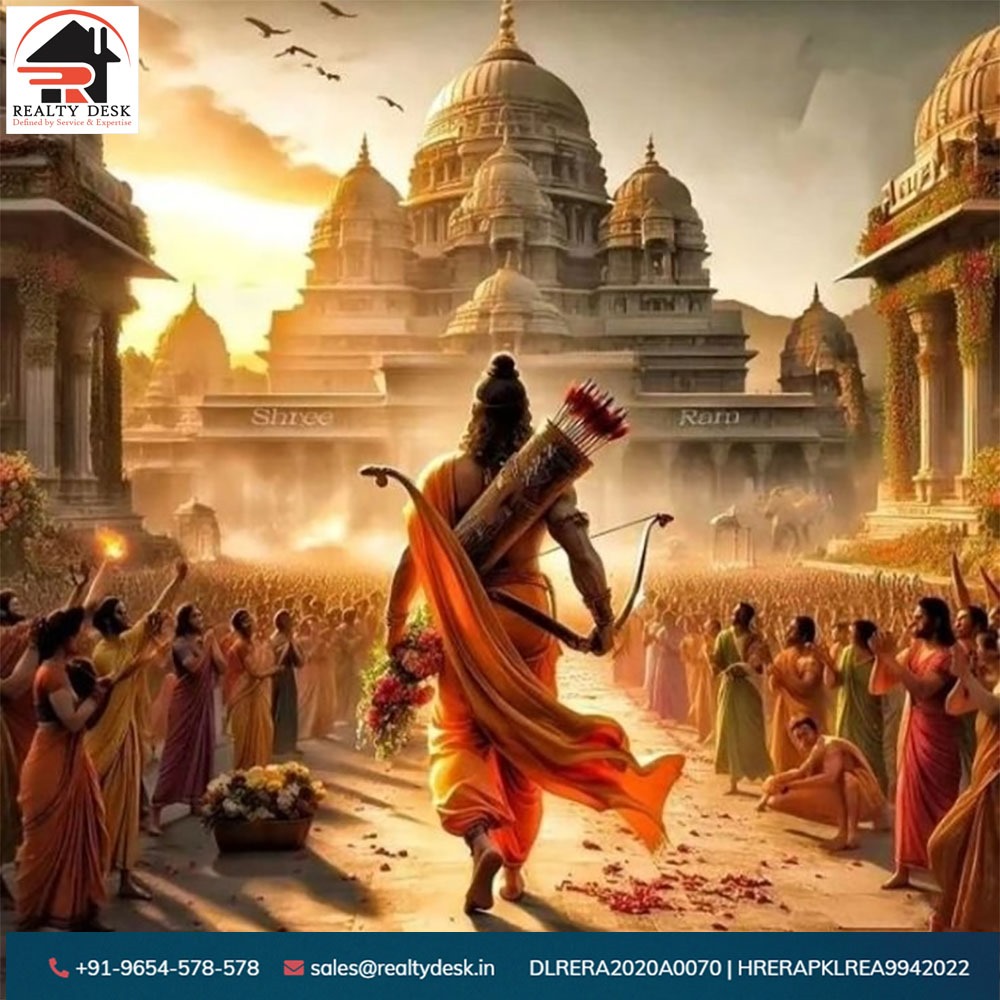 desk_realty's tweet photo. On this auspicious and historic moment of the Ayodhya Ram Mandir's opening, may Lord Ram shower His blessings upon you. Jai Shri Ram!
. 
. 
.
 #rammandir #hindu #ram #bjp #ayodhya #hinduism #india #narendramodi #jaishreeram #PranPrathistha #hindu https://t.co/37LqZ57E2Z