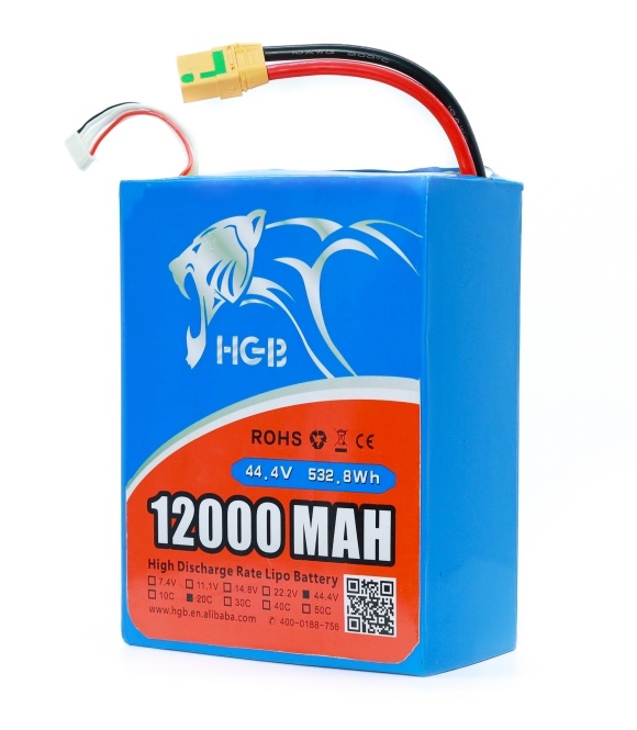 12000mAh 12S1P LiPo batteries are designed for Drone, RC airplanes, cars, boats, trucks, helicopters, and more racing models.
🔥Contact us and you can get Lowest Price