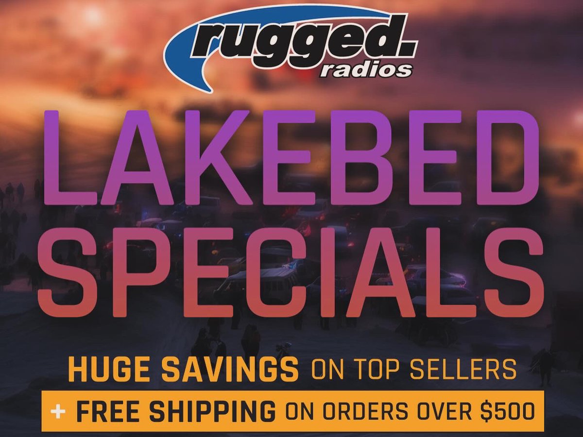 Lakebed Specials are on our website! Shop now and save on radios, helmets, pumpers and more! 

ruggedradios.com/collections/th…