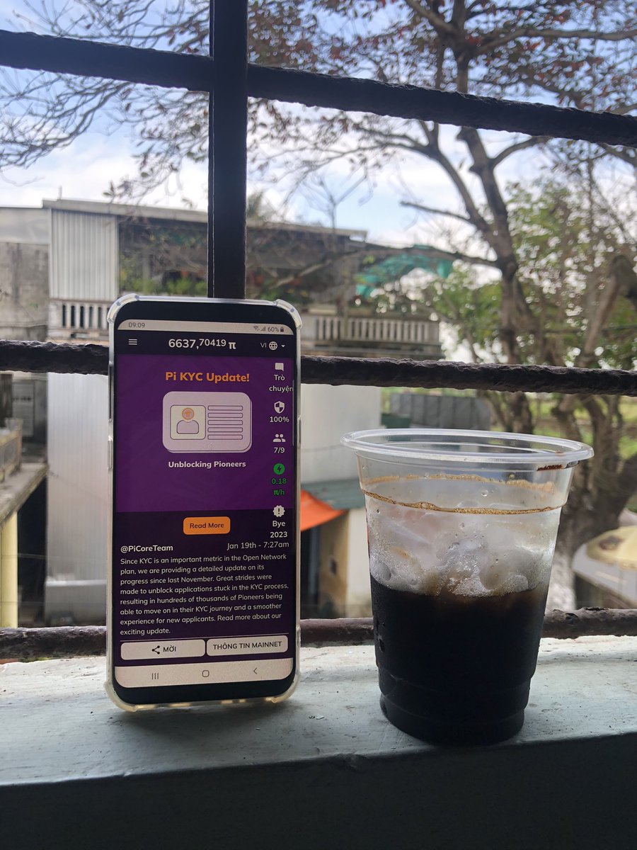 Nguyent17532758's tweet photo. Morning coffee alone and thinking about a good future with pinetwork 
#1pi=314159$ #PiNetwork #Picoreteam #Crypto https://t.co/7idVu7pRJX