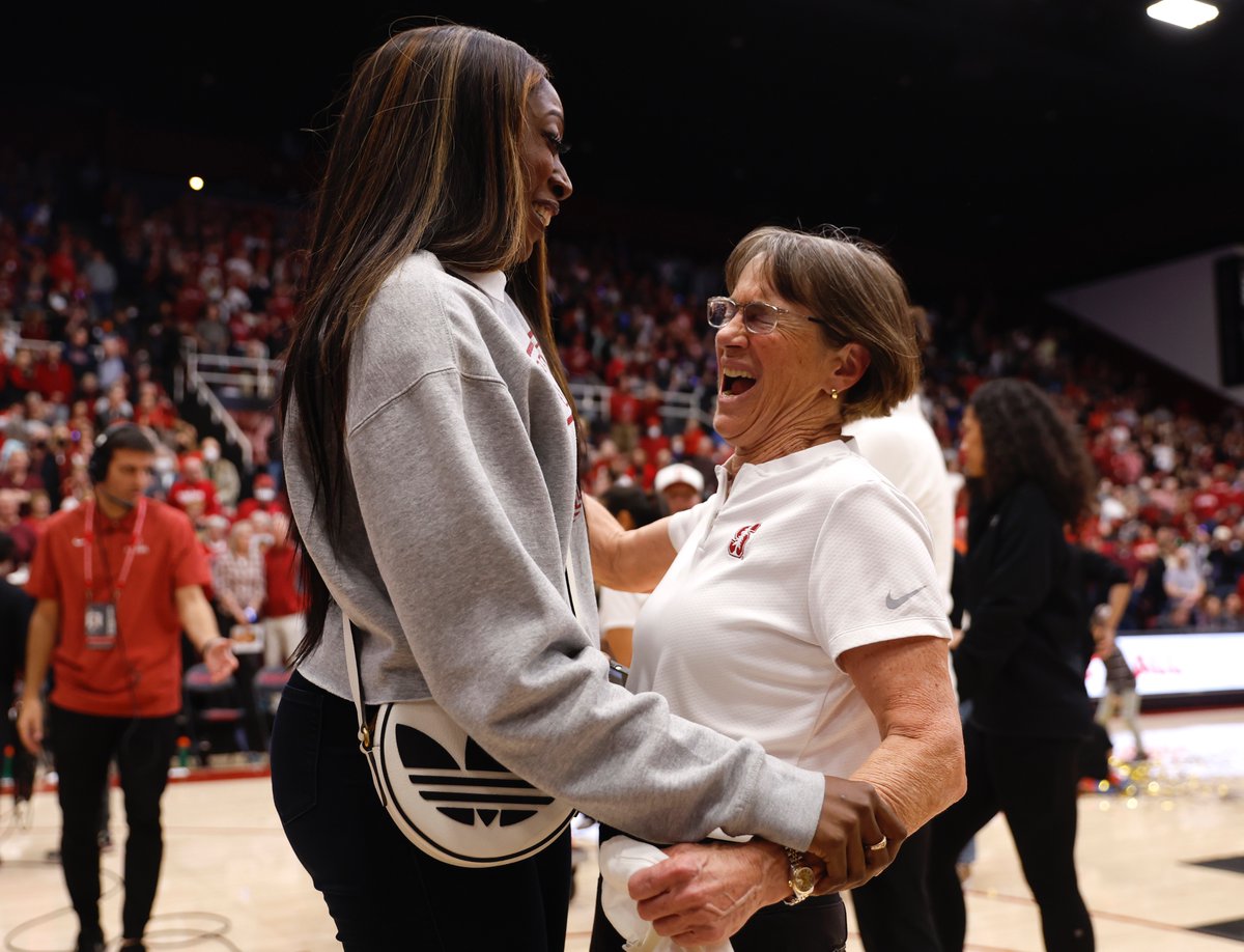 Danny Emerman (@dannyemerman) on Twitter photo History at Maples Pavilion for Tara VanDerveer and Stanford.
“Basketball was invented as, always has been and always will be, a team sport. It is never about one person. This is not about me.”
Well, today, it kinda is. Well-deserved celebration.
📸: <a href="/NhatVMeyer/">Nhat V. Meyer</a> History at Maples Pavilion for Tara VanDerveer and Stanford.
“Basketball was invented as, always has been and always will be, a team sport. It is never about one person. This is not about me.”
Well, today, it kinda is. Well-deserved celebration.
📸: <a href="/NhatVMeyer/">Nhat V. Meyer</a>