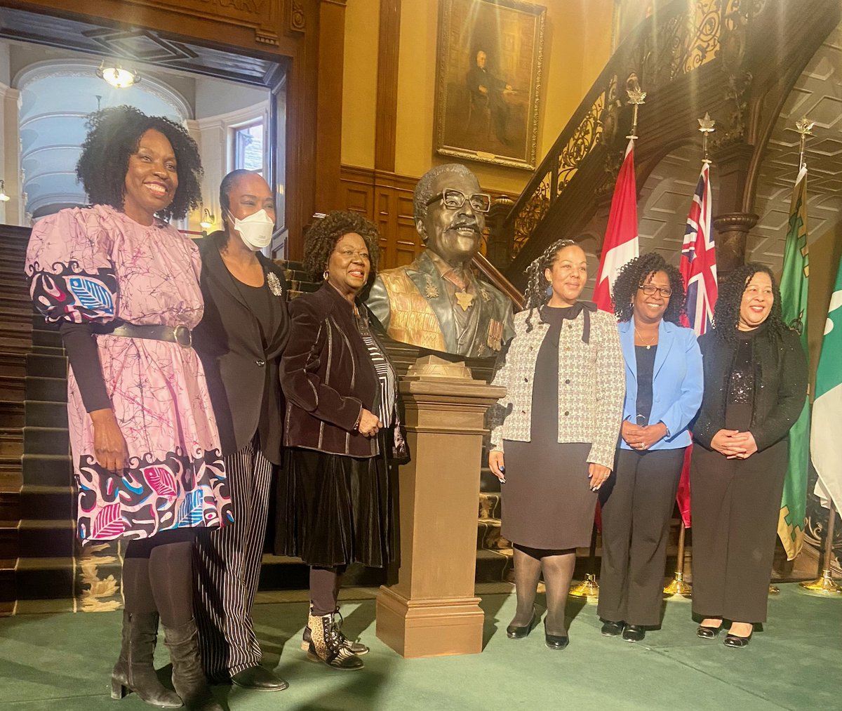 On #LincolnAlexanderDay this beautiful bronze Bust in his likeness was revealed! It will be in the halls of Queen's Park for school children and visitors to see. Thank you to artist Quentin Vercetty, and all involved with the LINC Committee.
