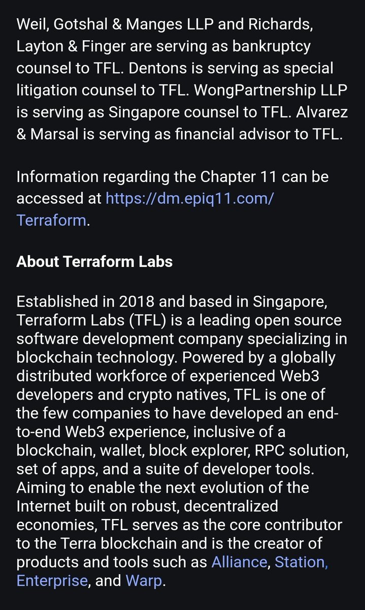 Inbox: Terraform Labs PTE is filing for chapter 11