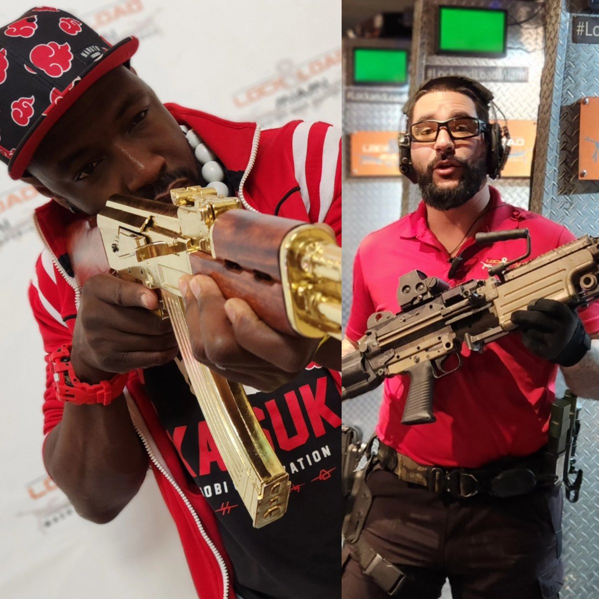 ADarkerPerspec2's tweet image. That's a REAL SAW but a legit replica AK.  And the .50 cal go Big Boom.
This place and instructor were awesome!

#TheViolenceConductor #Austinactionfest #minghousevingtsun #Firearms #Akatsuki #lockandloadmiami #ak47 #Saw