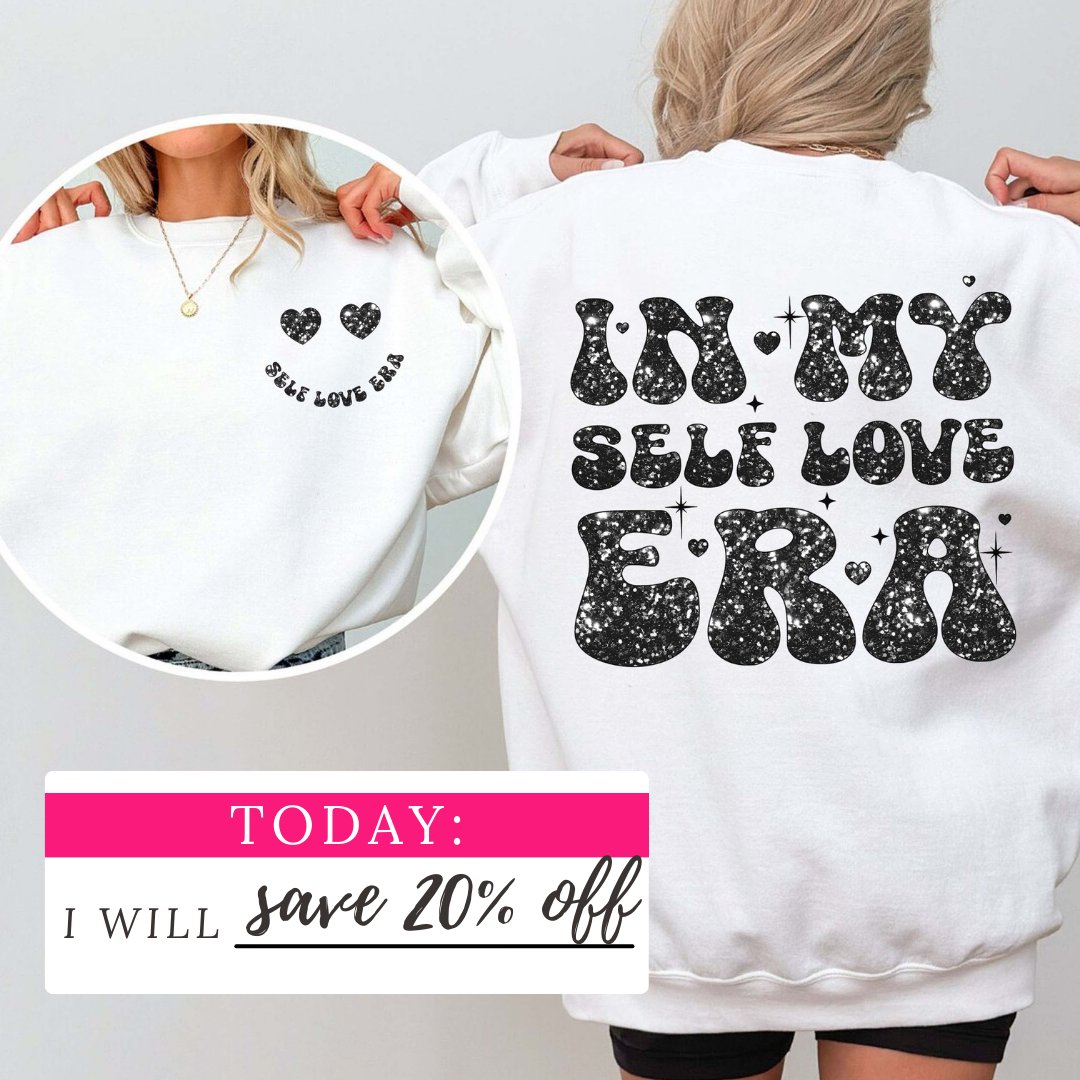 Spread love to yourself this Valentine's season! Our In Black My Self Love Era 2-Sided Valentine Tee or Sweatshirt is now 20% off. 🛍️💕 Don't miss out on this self-love celebration! 
bit.ly/3U8gCrV
#SelfLoveEra #ValentineDiscount #TreatYourself