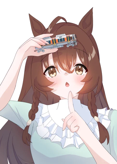 電車を眺めるのが好きなら、模型の電車もゆっくり眺めていて欲しい妄想 #ウマ娘 #メジロブライト