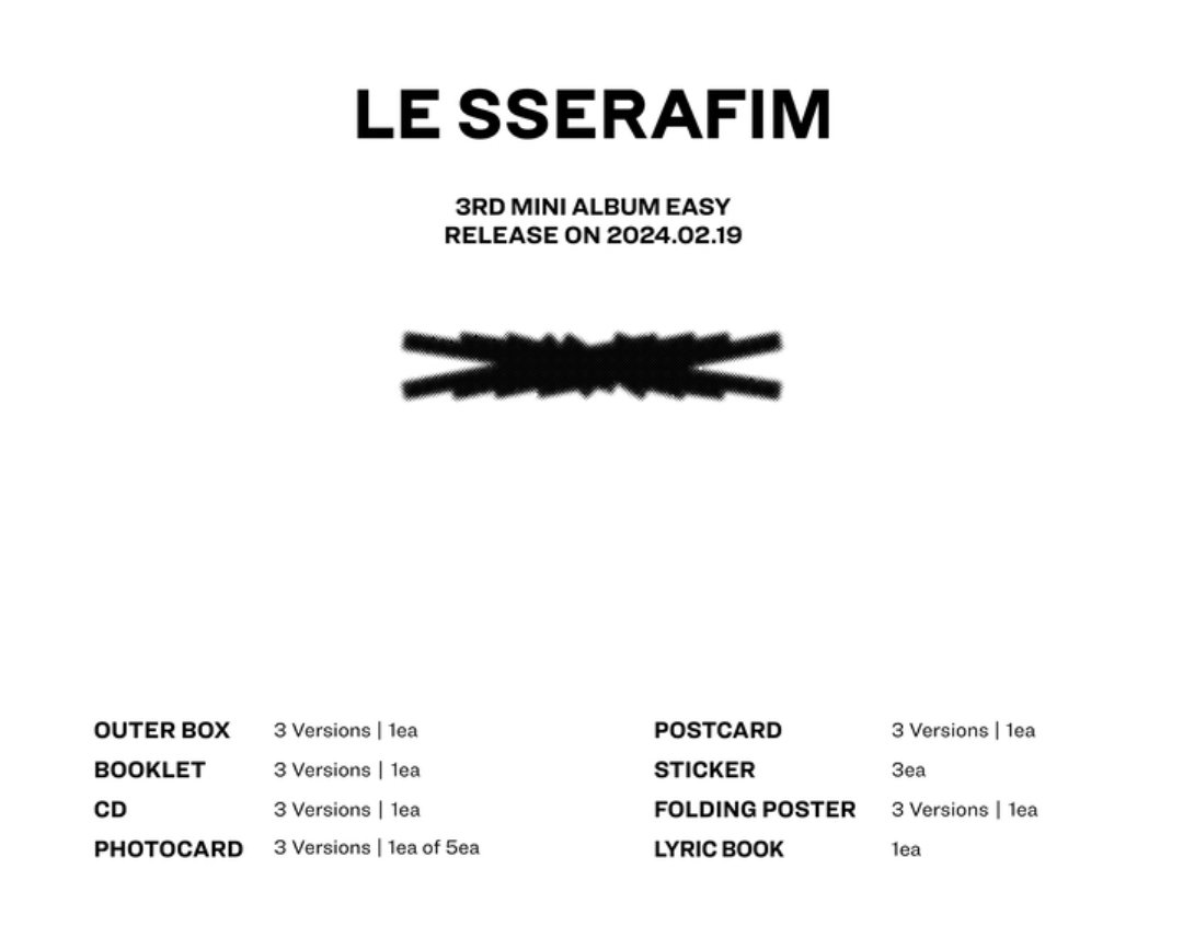 39kkurabear's tweet image. MY GO🌸LE SSERAFIM 3rd Mini Album STANDARD &amp;amp; COMPACT version

Deadline : 2nd February 2024 8pm 

🔗 More Details docs.google.com/forms/d/1lwmlX…

#pasarlesserafim @pasarLESSERAFIM