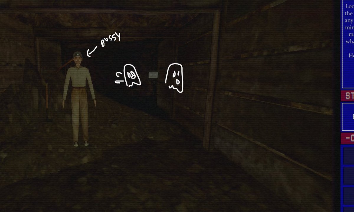 CastawayJadee's tweet photo. this game scared the living hell out of me, the creator did a fantastic job, love the puppet combo inspo 💀 #MurderMine https://t.co/FcCeKYbFUO