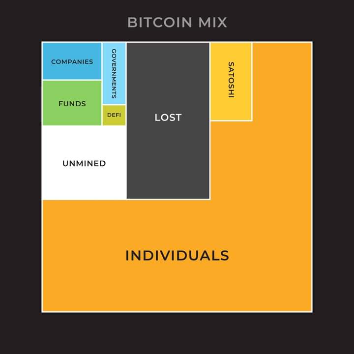 FiresidePi's tweet image. 🔥BTC đang được phân phối ra sao?

- COMPANIES: CÔNG TY
- GOVERNMENTS
- FUNDS
- DEFI
- LOST
- SATOSHI
- UNMINED
- INDIVIDUALS

Số lượng BTC được lưu trữ bởi cá nhân vẫn là nhiều nhất, và mục tiêu của các quỹ đầu tư sẽ là các BTC đó.