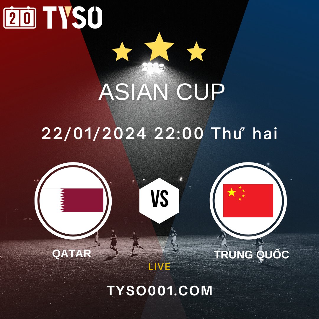 Tyso001com's tweet image. 🎯TYSO001.com| Asian cup
🏆Qatar vs Trung Quốc
⏰22/01/2024 22:00 Thứ hai
📺Trực tiếp bóng đá➡️m.tyso001.com/football/match…
#bongda #tyso #AsianCup #Qatar #China