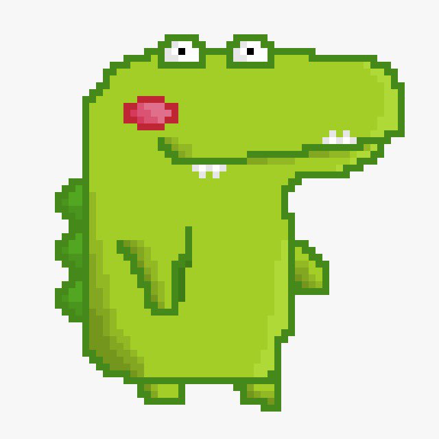 Practicando pixel art! Tienen feedback para ir mejorando? ✨

#pixelart #dinosaur #dinosaurio