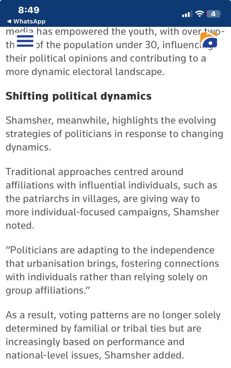 My Thoughts about change in political dynamics. Thank you @UsmanHaniff for sharing my thoughts. You guys can read complete article here geo.tv/latest/527277-…