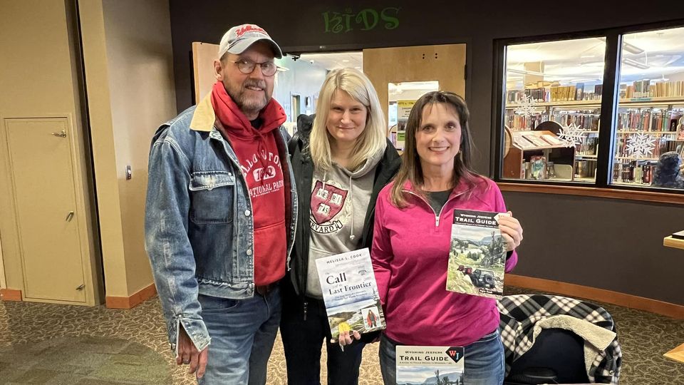 MelissaLCook's tweet photo. A Friendly Jeeper Wave Results in New Friends
Yesterday, David and Louise stopped in to say hello, purchase my Alaska memoir “The Call of the Last Frontier,” and sign up for our upcoming “Wyoming Jeepers Trail Guide.” 
#mswarrior #mymslife #authorlife https://t.co/6M3Sx1jjoW