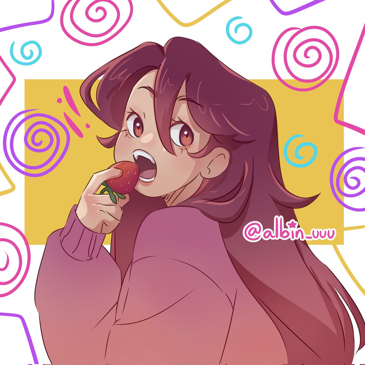 Albin_uuu's tweet photo. Nuevo Icon 🍓💜 

#Icon #strawberry https://t.co/TTprS72Znc