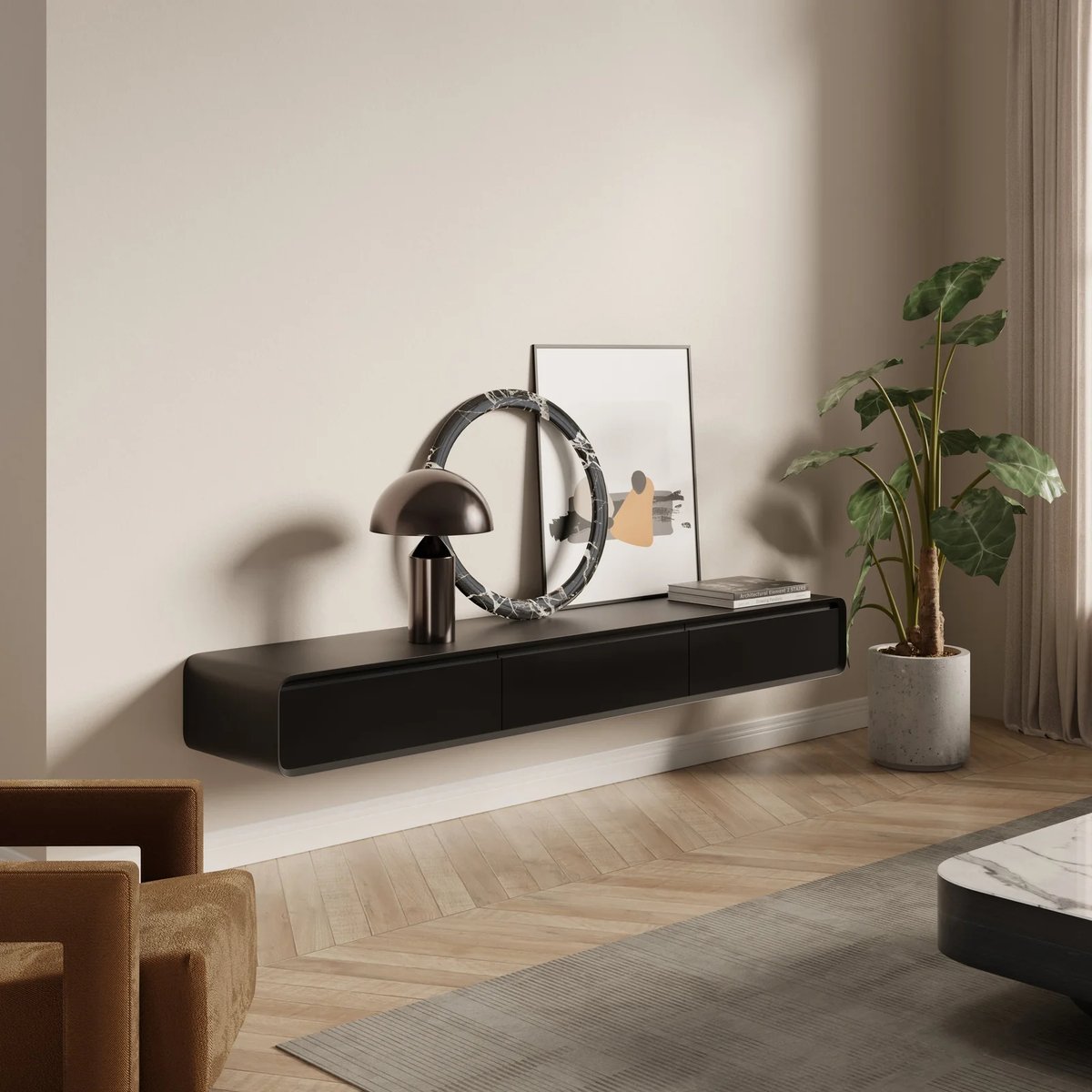 Settlein_'s tweet photo. 🖤 Elevate Your Space with Elegance 🖤 Introducing our sleek "Black Color Modern Minimalist Wooden Floating TV Stand." 💫

#FloatingTVStand #ModernMinimalism #HomeDecor #InteriorDesign #BlackColorFurniture #SleekDesign #TVStand #MinimalistLiving #HomeUpgrade https://t.co/Faz1RaWUsB