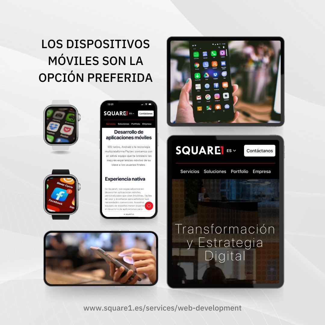 En un mundo rápido, un sitio móvil es crucial. Square1 crea sitios optimizados para todos los dispositivos, incluidos smartphones y tabletas. square1.es/services/mobil…