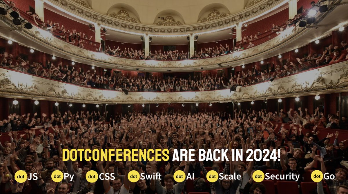 dotConferences's tweet image. 🎉The most acclaimed series of #tech talks are back! With a history of organizing 39 #conferences since 2012, #dotConferences, renowned for high-caliber #developer events returns in 2024 to organize 3 conferences about #javascript #Python #AI
dotconferences.com