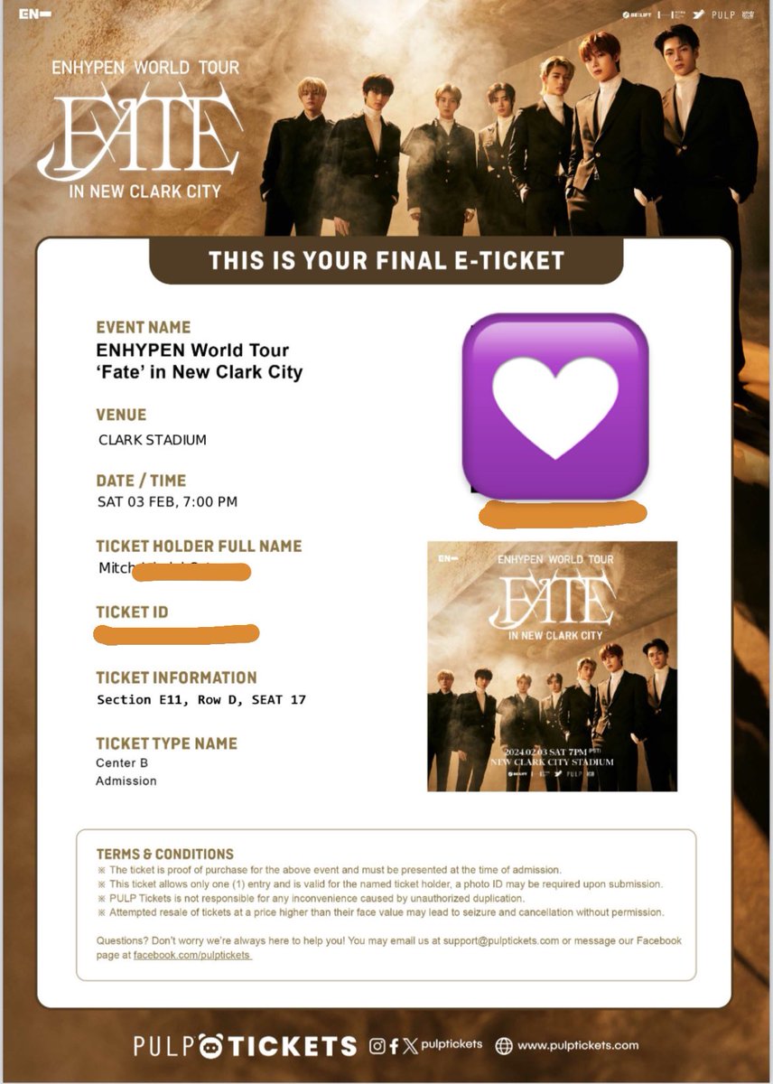 ielscart's tweet photo. WTS LFB 

ENHYPEN FATE IN NCC 

🖇️(1) Center B 
Secured during Membership presale

⁃selling for 7k (inclusive of fees)
⁃can send proofs + will help for ticket transfer
⁃rfs: conflict of sched

📍Bacolod, Negros Occidental

you can message me for more info! 💌 https://t.co/27Irr72q8o