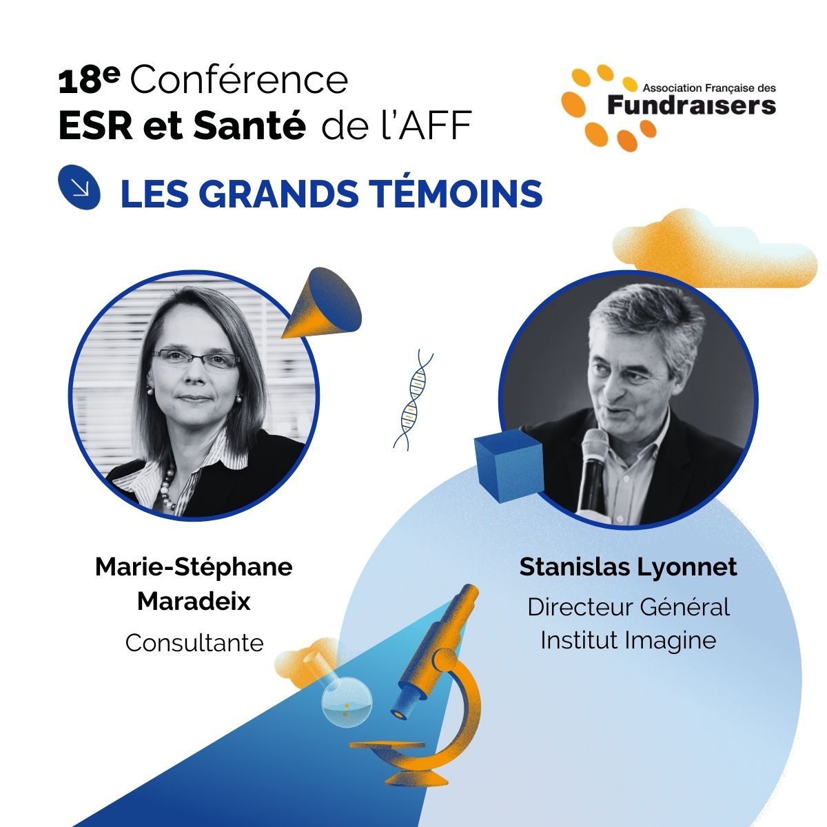 #AFFesr2024 Découvrez les grands témoins de la conférence ESR et Santé de #fundraising les 12 et 13 mars 2024 !🔭 Programme complet & inscription : lnkd.in/erkbH6aa Notre mot d'ordre pour cette conférence : 'Construire ensemble demain' ! #enseignement #santé #recherche