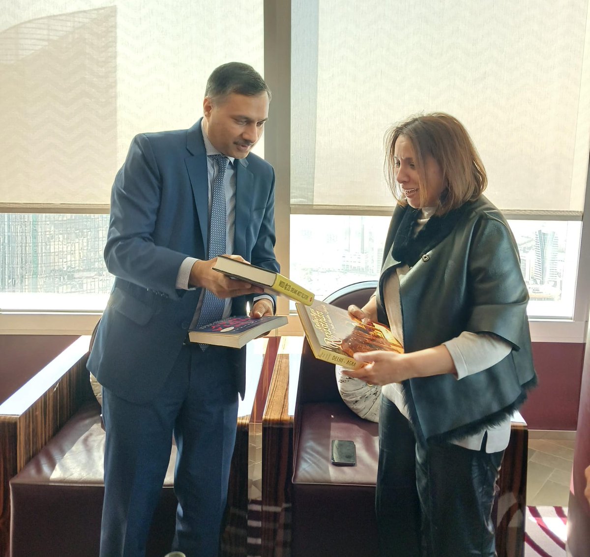 indembkwt's tweet image. Amb @AdarshSwaika1 met the CEO of #KIPCO Sheikha Adana Naser Al Sabah. He had productive discussions on investment cooperation as well as possibilities of collaboration in health and education sectors.