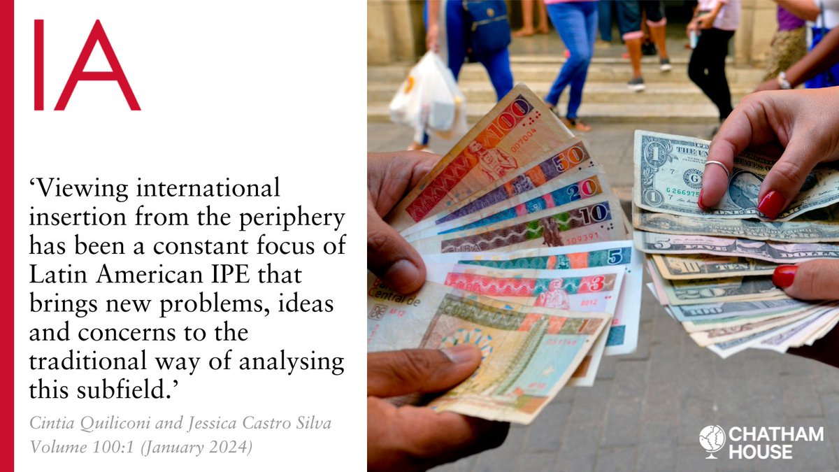 IAJournal_CH's tweet photo. Interested in International Political Economy (IPE)? 💸 

@cquiliconi and @JulissaCastroS1's new article highlights Latin America's rich contributions to the field by analyzing the key journals of the region. Read their article here > https://t.co/wup1JQyaXs https://t.co/ao13Tqp4Uw