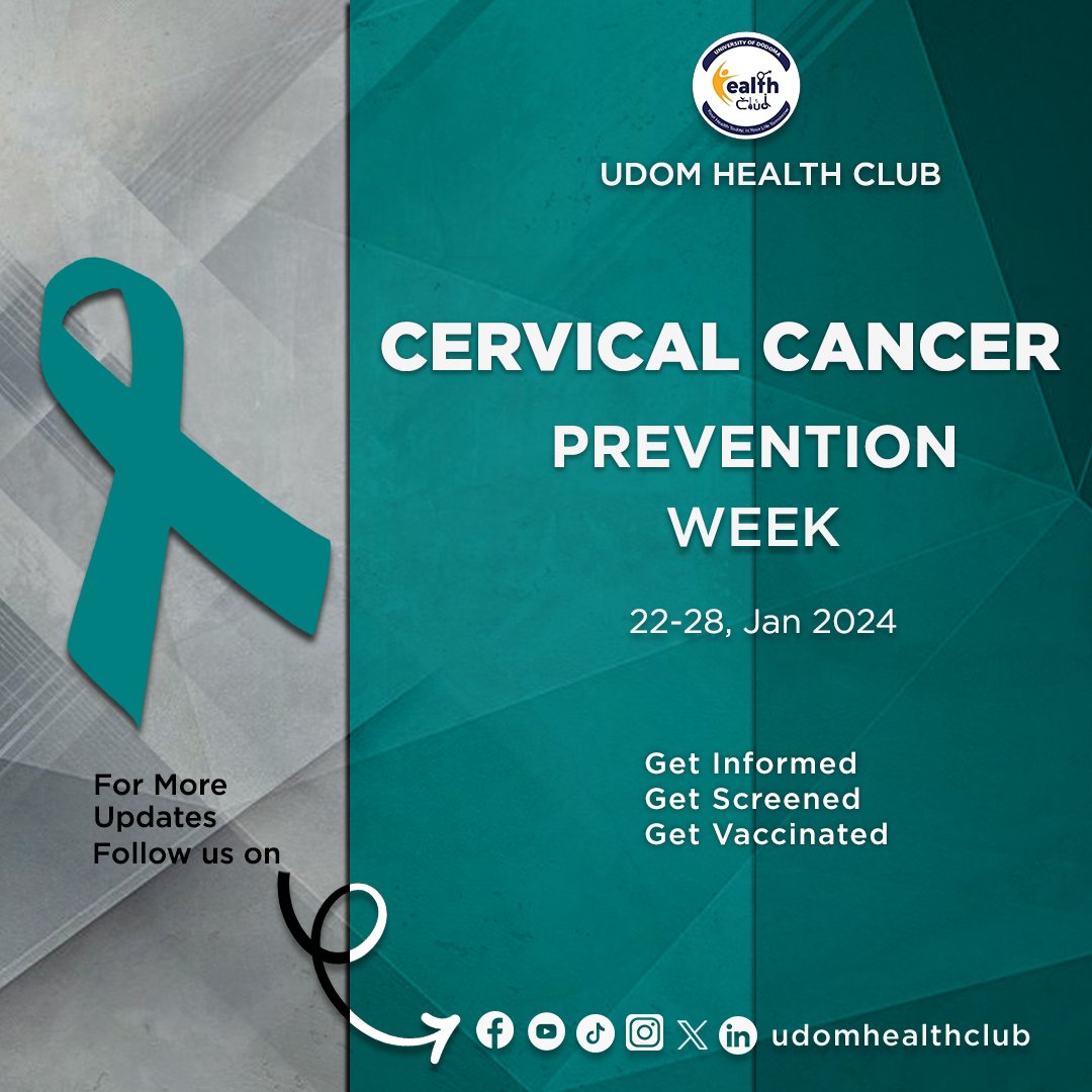 This week is Cervical Cancer Prevention Week, which aims to raise awareness about cervical cancer prevention and encourages attendance of cervical screenings. 
#CervicalCancerPreventionWeek #CervicalCancer 
@amour_maryam @meselineraphael 
@faryus88 
@DrOz 
@CCCorganization