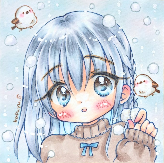 「blue eyes snowing」 illustration images(Latest)｜3pages