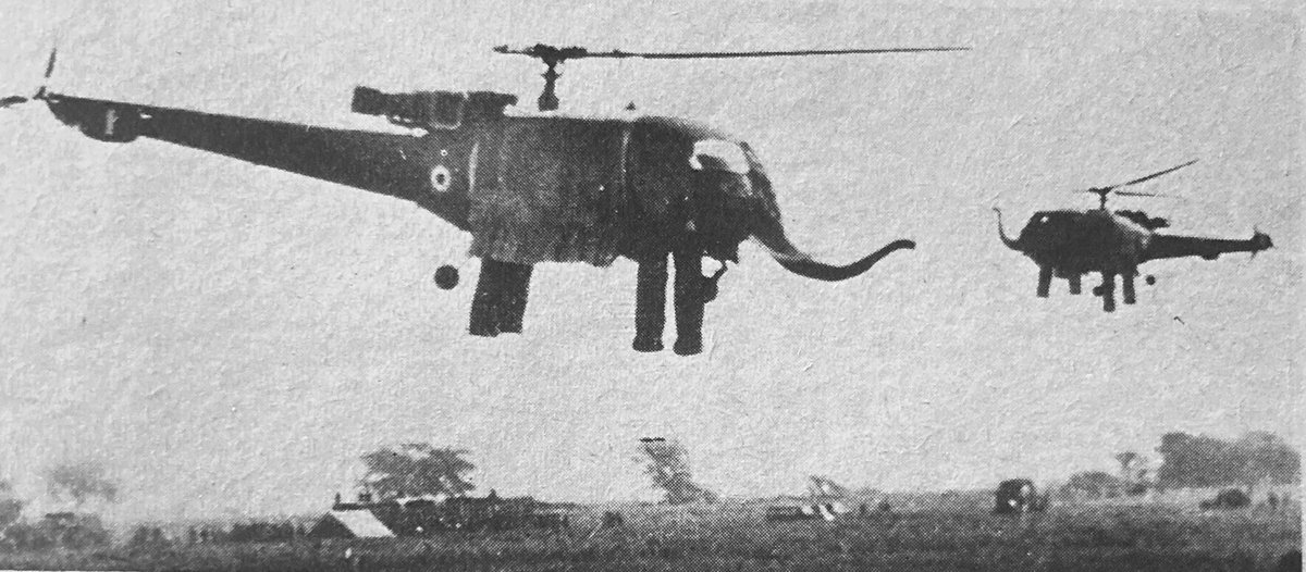 Who needs Airwolf when you’ve got Airelephant! Indian Alouette IIIs give it the full Dumbo in 1969 …