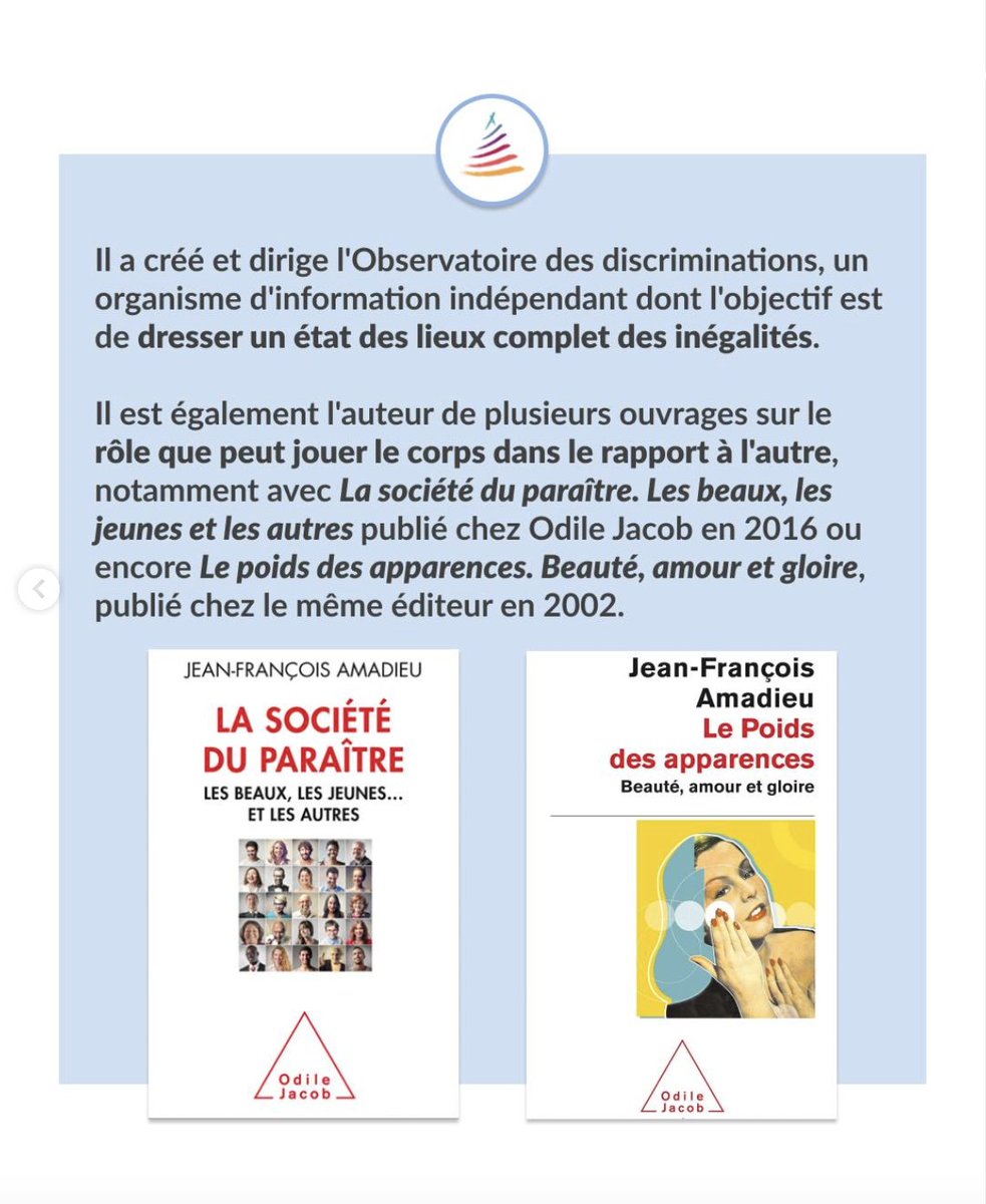 TremplinIEP's tweet photo. [🎓🗣️Masterclass] @TremplinIEP reçoit le mercredi 24 janvier 2024 @jfamadieu, spécialiste des relations sociales au travail ainsi que des déterminants physiques influençant la sélection sociale, pour une masterclass sur le thème du corps. 📚
(Ouverts aux inscrits Tremplin IEP) https://t.co/ILo2nnrpyM
