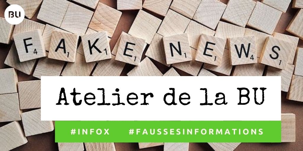 [#Atelier de la #BU]
Face à la surabondance d’informations plus ou moins contrôlées, apprenez à identifier les contenus fiables et pertinents pour votre recherche
#Infox #FakeNews
Bibliothèque Pierre-Sineux · Learning Lab
24 janvier · 13h-14h
Inscription bit.ly/420XoGI