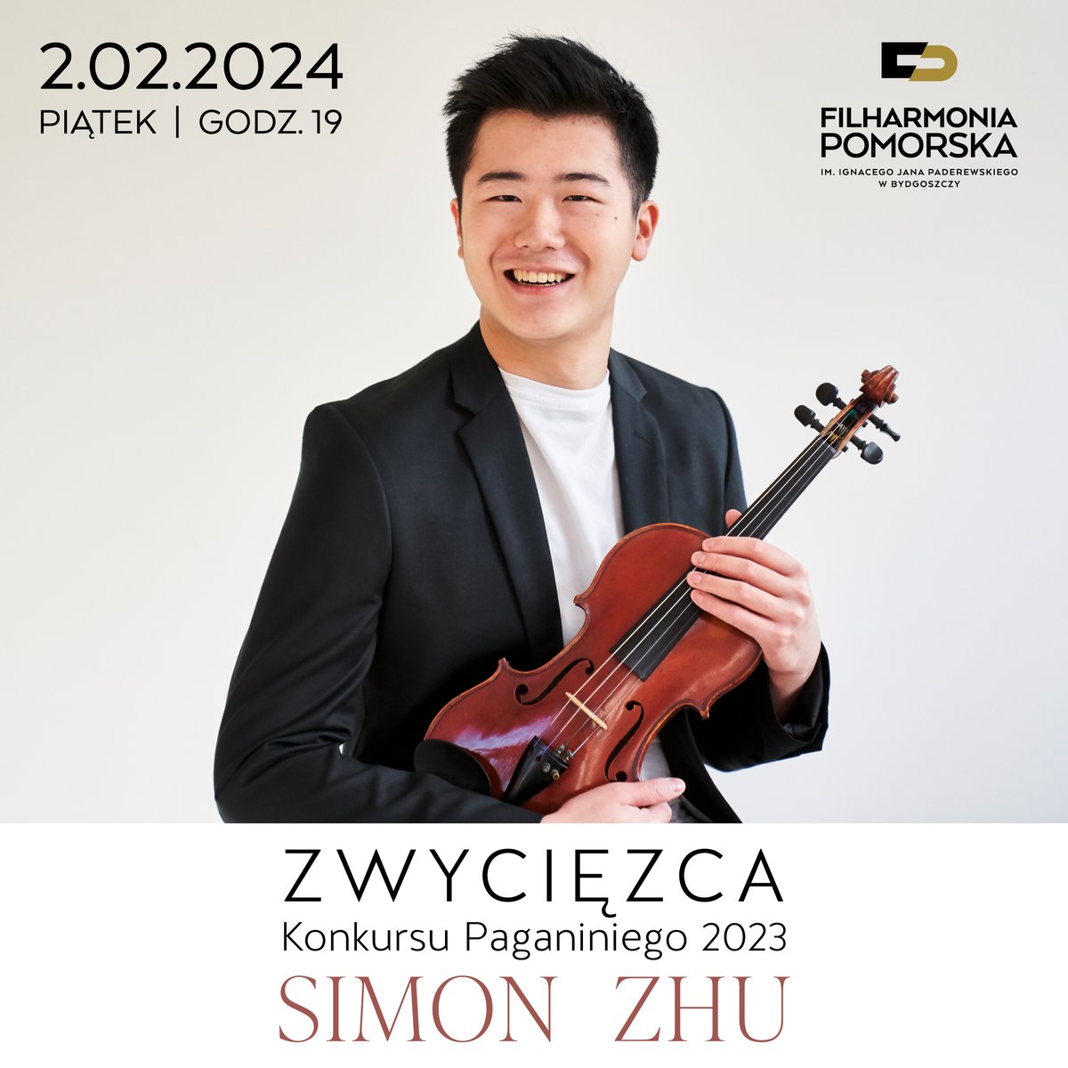 🎻 Simon Zhu w Filharmonii Pomorskiej!
Nie przegap!
filharmonia.bydgoszcz.pl/kalendarz/zwyc…

<a href="/Grupa_Enea/">Enea</a> mecenas FP
<a href="/STRABAG_PL/">STRABAG Biuro Prasowe</a> sponsor strategiczny sezonu