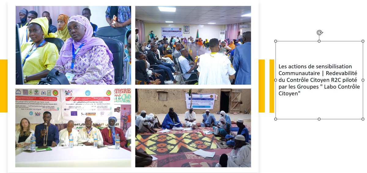 OngSedf's tweet photo. 📷Les actions de sensibilisation Communautaire | Redevabilité du Contrôle Citoyen R2C piloté par les Groupes " Labo Contrôle Citoyen" au niveau de 🇲🇷 @Nouakchott  @Lexeiba/Gorgol
Plus de 300 personnes ont été sensibilisés grâce à encadrement de @OngSedf
@UEMauritanie 
@tdh_org https://t.co/mfO4MxDPpP