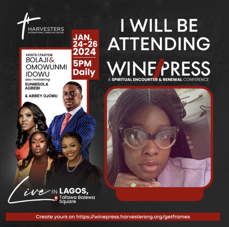 WINEPRESS 2024….. A 3days powerful encounter with our Heavenly Father and Maker
#Winepress2024 
@pastorbolaji 
@magboade