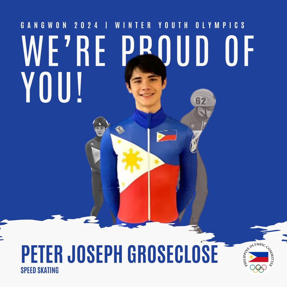 Peter Joseph Groseclose clinches the 5th spot out of 36 exceptional athletes in the #Gangwon2024 Winter Youth Olympics. Your dedication has made us immensely proud! A heartfelt thank you and to all supporters! Congratulations, and mabuhay ang atletang Pilipino! 🇵🇭🏅