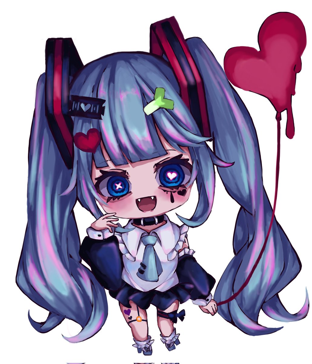 初音ミク「ミニ地雷ミクさん!  #初音ミク」|チョコラテ□■のイラスト