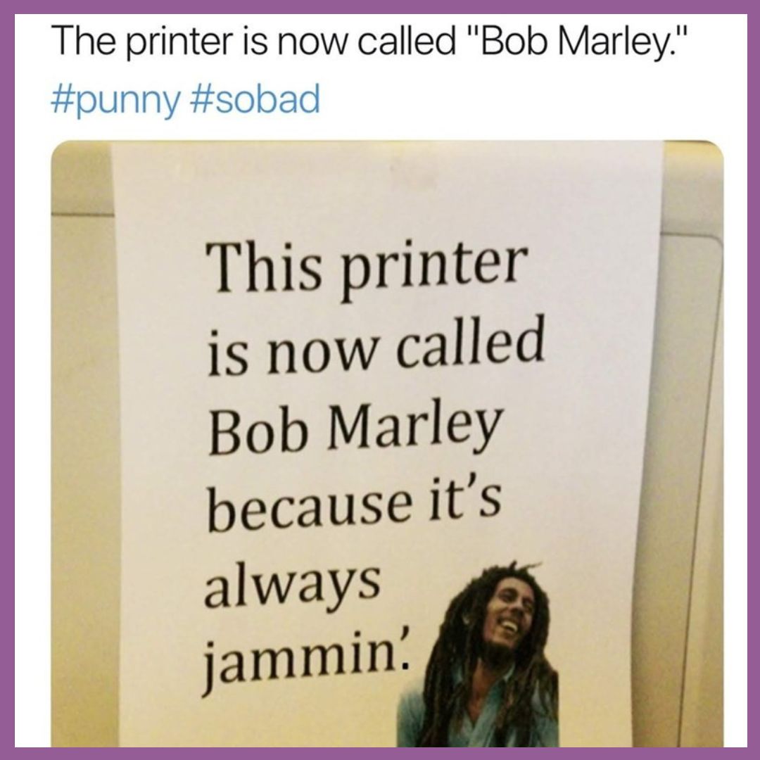 TechHut_UK's tweet photo. Even Printers have a Reggae Rhythm. 😅
➡ https://t.co/yRNnd7IbJ6
#Memes #installation #Laptop #Computer #PC #pcgaming #Windows11 #Apple #Windows10 #window #Derby #Derbyshire #Rams #DCFC #dcfcfans #Maintenance #technology #tech #techno #MacBookPro #macbookm3 #PC #repair #fun https://t.co/PIQ7Kvq6EM