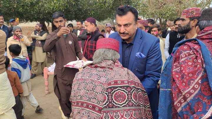 Date 22.01.2024

 Today in the village Sahib Khan Jalbani near Mirpur Mathelo, the honorable Mr. Abdul Bari Khan Patafi, the candidate of Pakistan Peoples Party PS 19, arrived in Mirpur Mathelo.