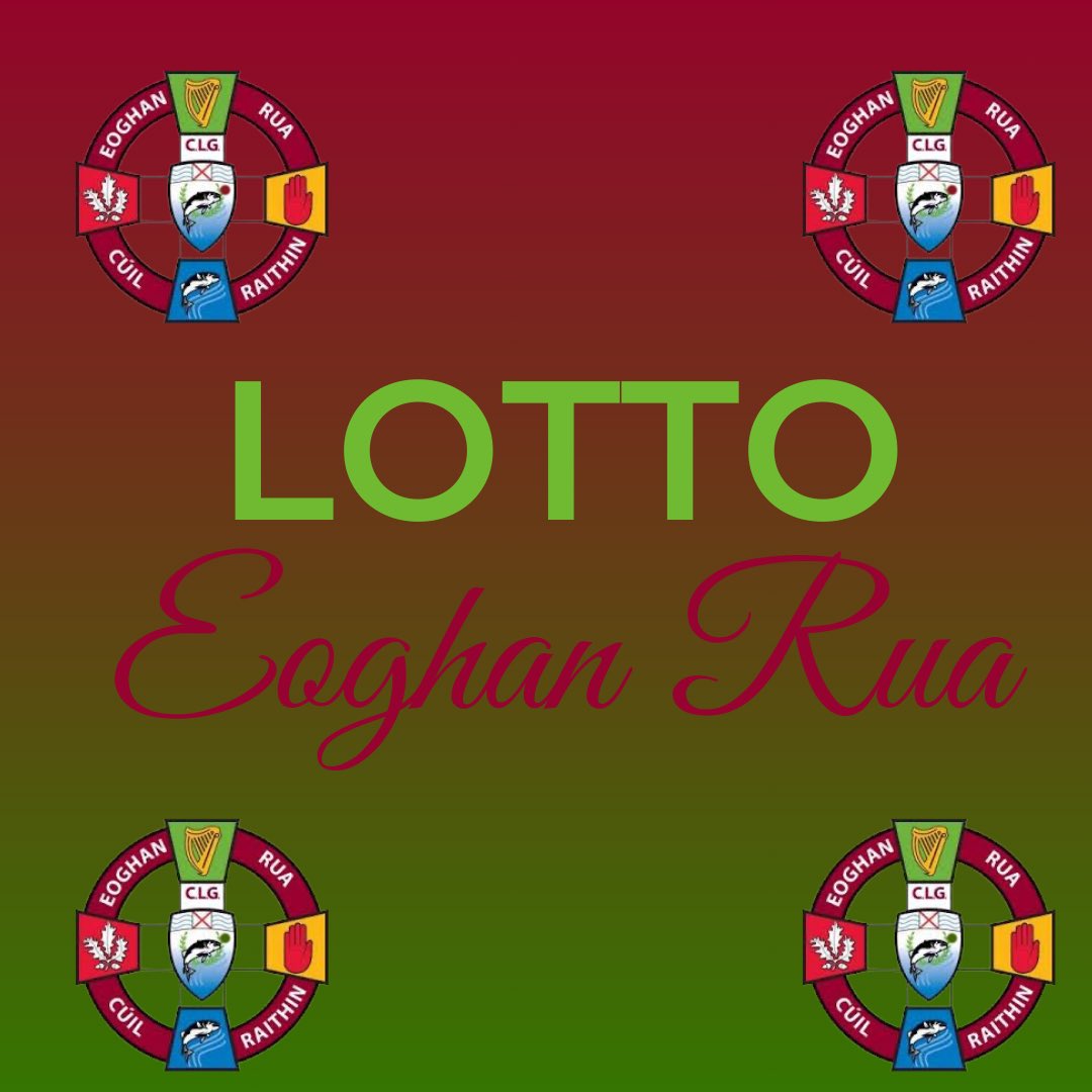 Friends of Eoghan Rua Lotto numbers- 21/01/24 - 10, 9, 18, 24 No jackpot winner - £25 winner no. 192 Fred Scharf Next weeks jackpot is £5000