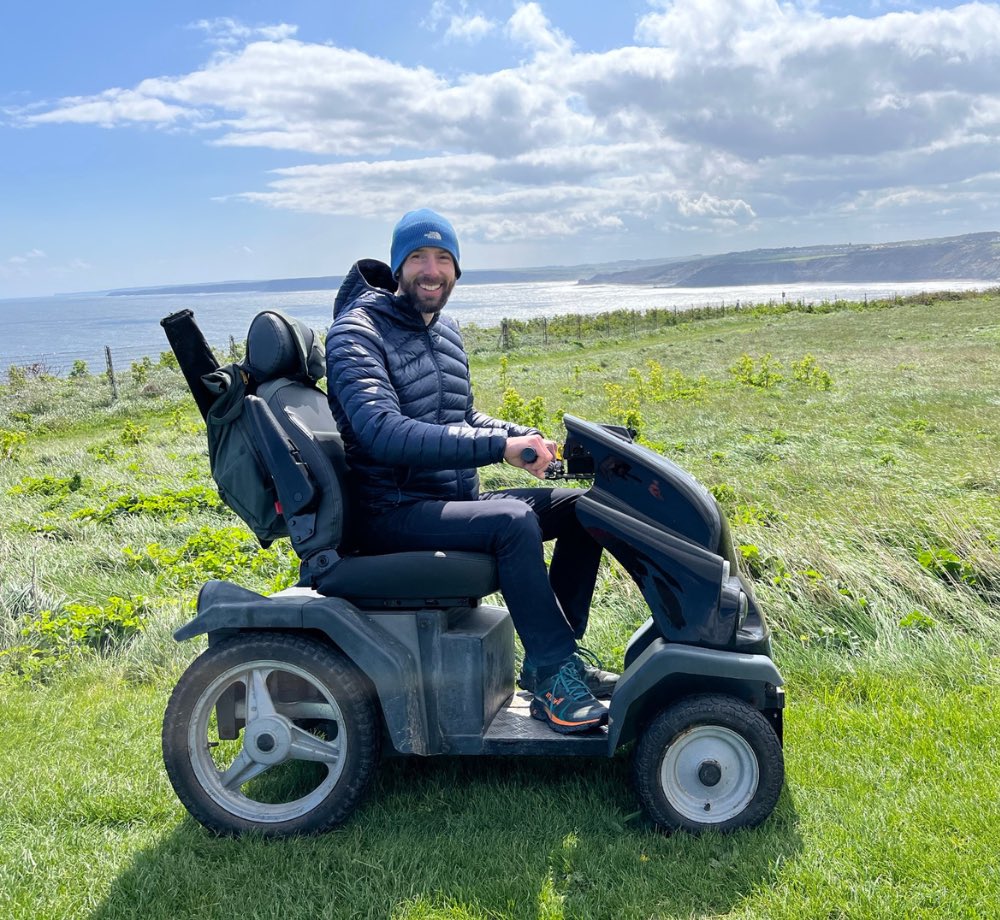 You can hire a “tramper” an electric, all-terrain mobility scooter to explore Scarborough Castle which you can book here:

outdoormobility.org