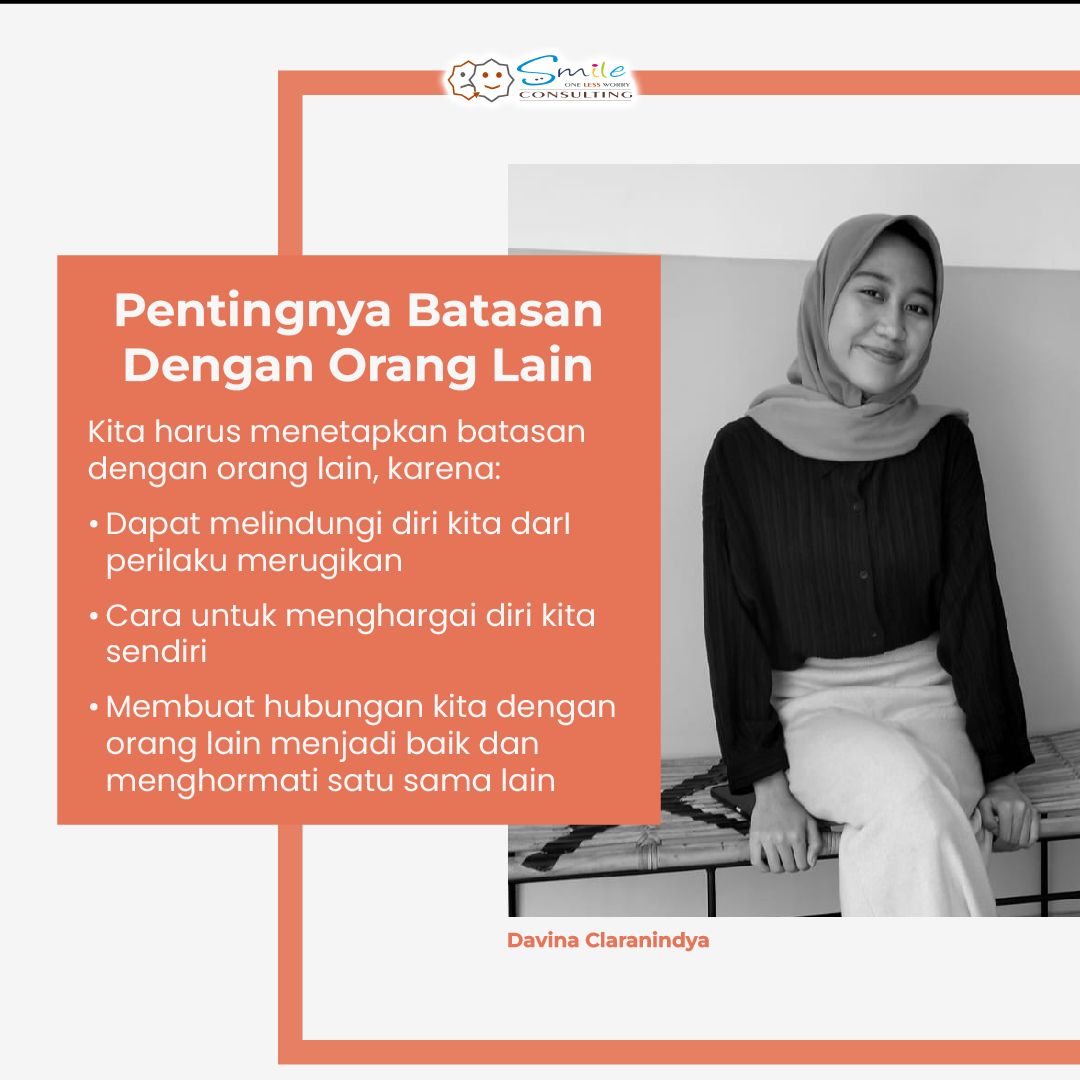 smileconsultind's tweet photo. Kenapa kita harus menetapkan batasan dengan orang lain ??

#batasan #boundaries #asesmenindonesia https://t.co/D6NdBekFcB