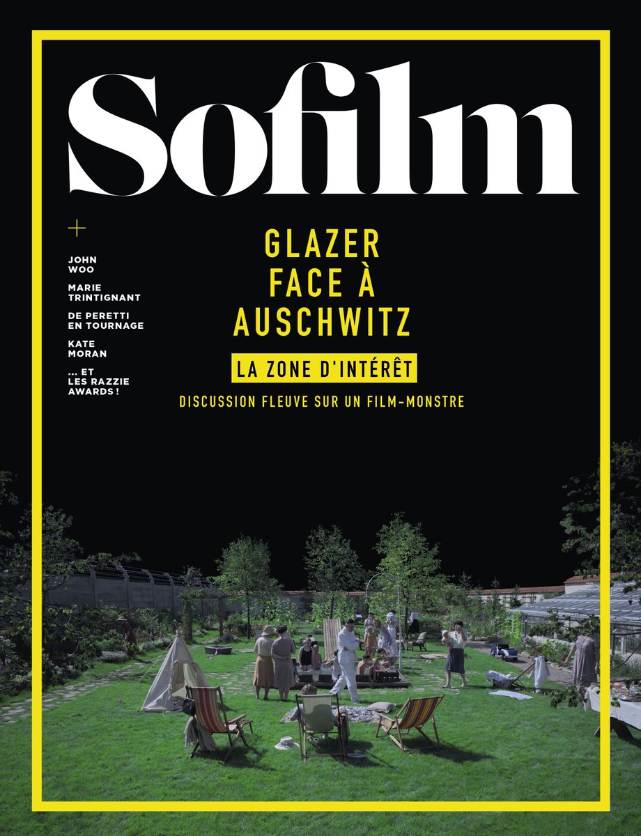 🤜 SOFILM n°101 : Jonathan GLAZER face à Auschwitz.

+ Kate Moran, John Woo, Marie Trintignant, José Bové, les Cesar, le roi des hélicos, les Razzie Awards…

💨Nouveau numéro ! En kiosque le 26 janvier.
🕶️ Sommaire &amp; commande : bit.ly/3SpILtu