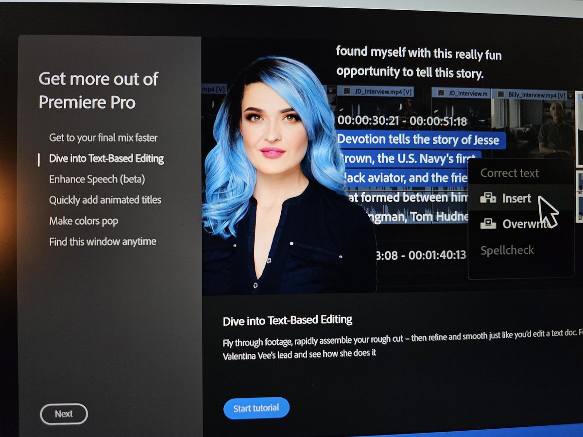 PixelReason's tweet photo. Opened up Premiere to see @valentinavee on the startup screen! 🤯🤩 Congrats V! https://t.co/COq1mPKKhM
