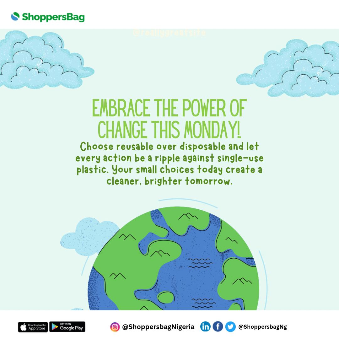 Green choices today ,sustainable planet tomorrow. Let's make everyday earth day.

#shoppersbag #sustainability #ecofriendly  #ecoconcious #zeroplastic