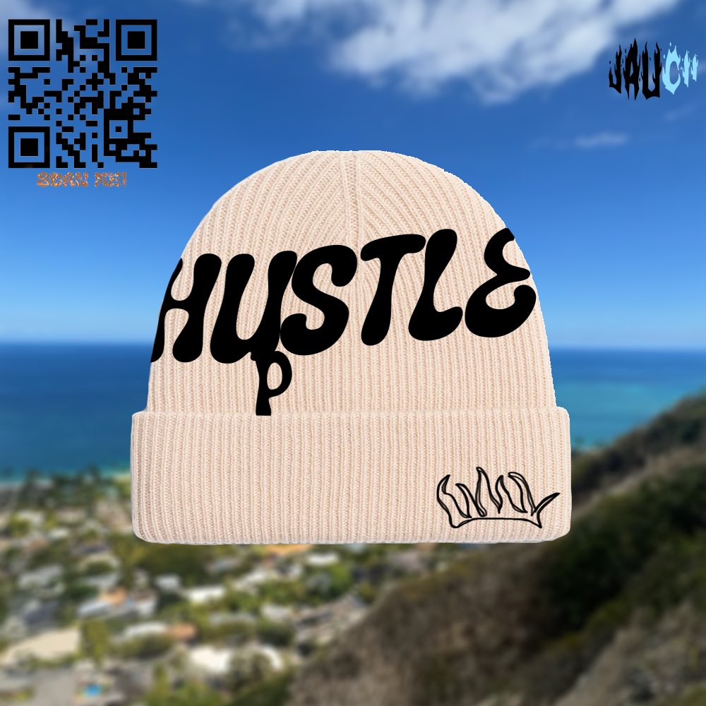 Hustle up Beanie by @JAUCii available for order on the site ( jaucii.com/products/hustl…) 🔥✨ #streetwear #hoodies #beanies #clothing #fashion #explore #viral #fyp #clothingbrand