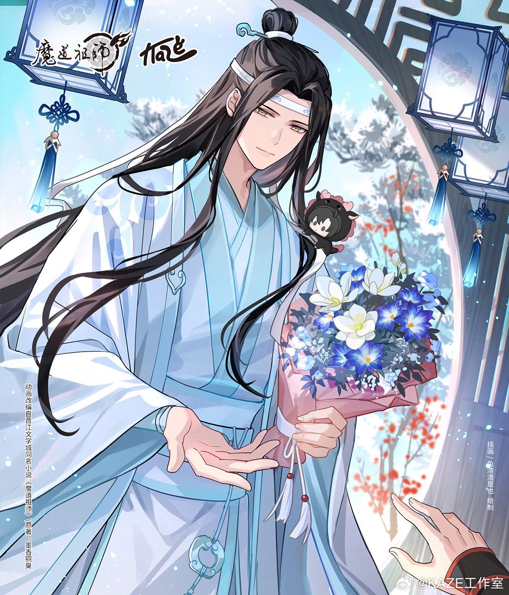 wangxiangallery's tweet photo. WANGXIAN BIRTHDAY ILLUSTRATIONS!! with mini dragonji and foxian ❤💙🎂 https://t.co/ORdDpJ7QVh