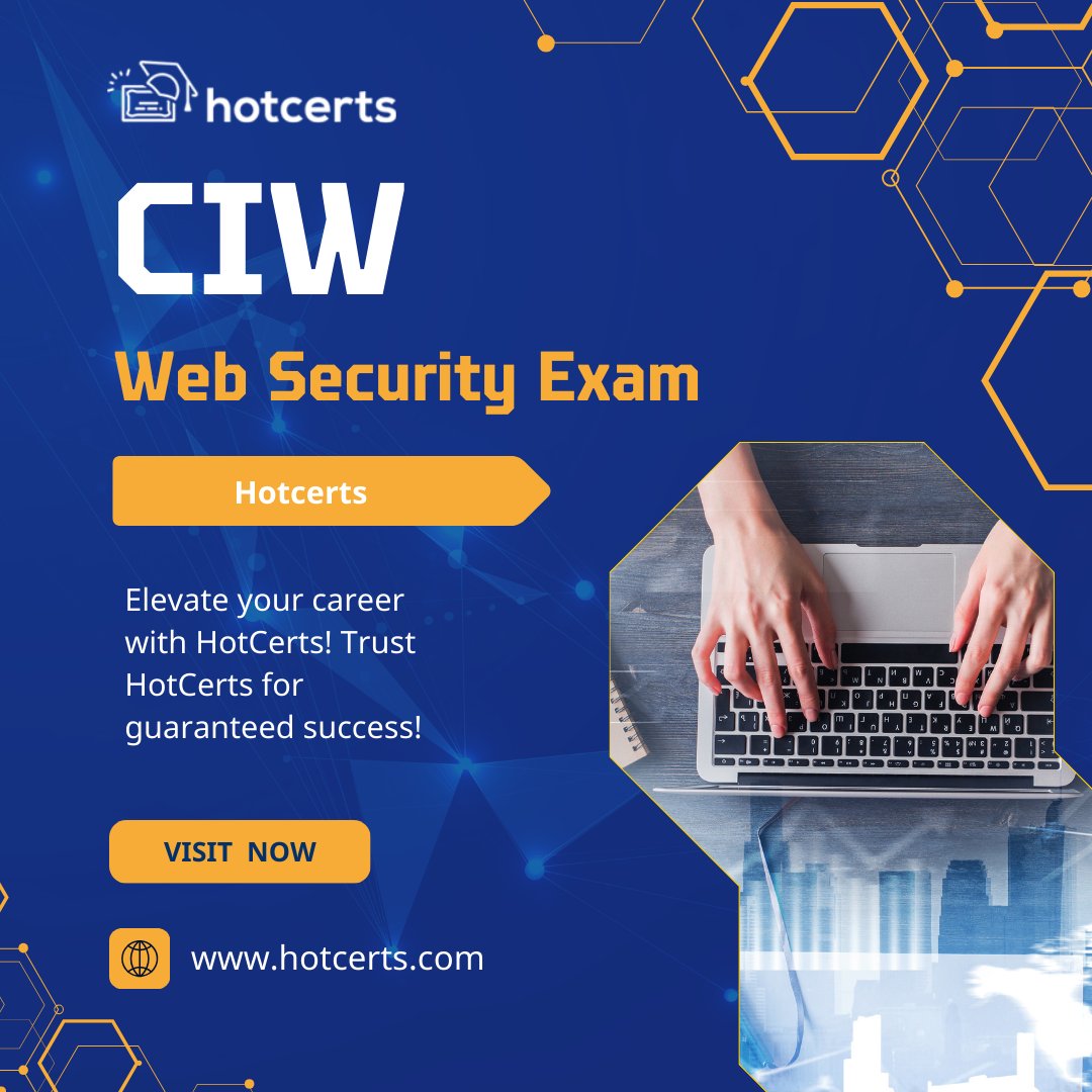 HotCerts, your go-to IT certification provider, ensures exam success! Ace the 1D0-571 CIW Web Security Associate Exam with HotCerts' expert guidance.
@HotCertsExams
.
.
#ITCertification #SuccessGuaranteed