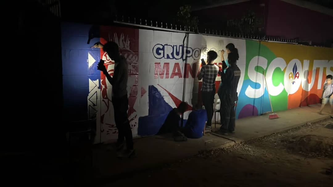 gsmanaure's tweet photo. Un mural Scout para la Comunidad!

Desde el pasado 02 hasta el 14 de Diciembre de 2023 se estuvieron realizando jornadas de trabajo de dibujo y pintura para realización de un Mural Scout en las paredes cercanas al local de grupo. https://t.co/3mcbBUjKSk